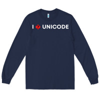 Navy i � unicode Long Sleeve Tee - artisFamous