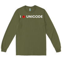 Army Green i � unicode Long Sleeve Tee - artisFamous