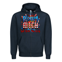 Navy boom bitch get out the way Zipper Hoodie - RanaPortraitStore