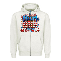 Oatmeal Heather boom bitch get out the way Zipper Hoodie - RanaPortraitStore