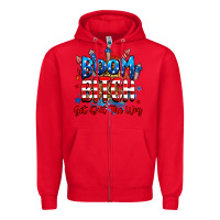 Red boom bitch get out the way Zipper Hoodie - RanaPortraitStore
