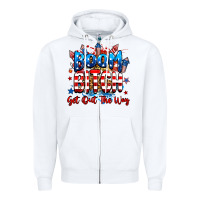 White boom bitch get out the way Zipper Hoodie - RanaPortraitStore