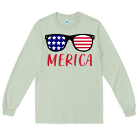 Matcha Merica Usa Flag Sunglasses 4th Of July Long Sleeve Tee - artisFamous