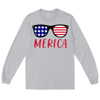 Moon Dust Merica Usa Flag Sunglasses 4th Of July Long Sleeve Tee - artisFamous