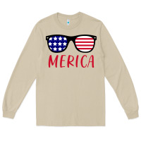 Mushroom Merica Usa Flag Sunglasses 4th Of July Long Sleeve Tee - artisFamous