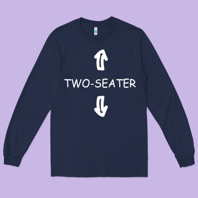 Two Seater Long Sleeve Tee Designed By Artisfamous
