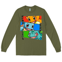 Army Green kanto starters Long Sleeve Tee - artisFamous