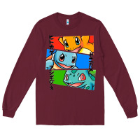 Burgundy kanto starters Long Sleeve Tee - artisFamous
