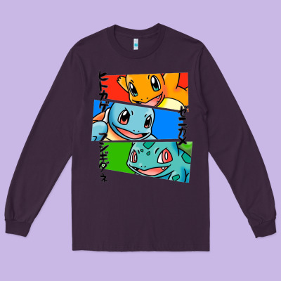 Kanto Starters Long Sleeve Tee Designed By Artisfamous