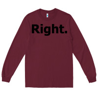 Burgundy right Long Sleeve Tee - artisFamous
