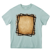 Arona Burlap and Leopard  Black Frame Heavy Core Tee - CowCowDesign