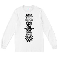 White phonetic alphabet Long Sleeve Tee - artisFamous