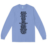 Colony Blue phonetic alphabet Long Sleeve Tee - artisFamous