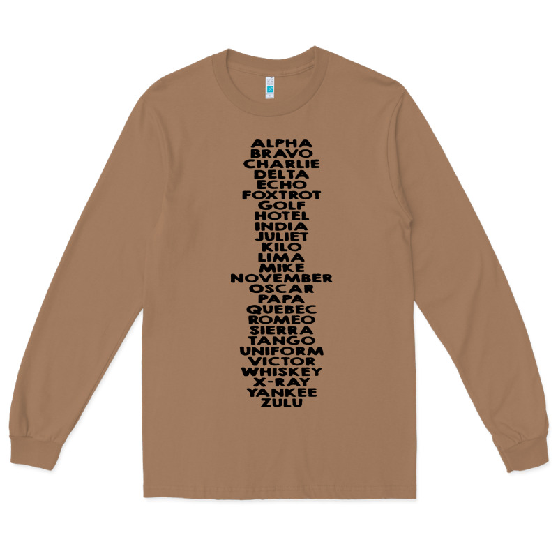 Phonetic Alphabet Long Sleeve Tee by artisFamous | Teevron