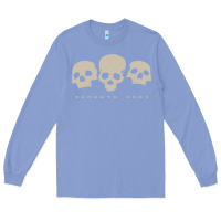 Colony Blue memento mori three skulls Long Sleeve Tee - artisFamous