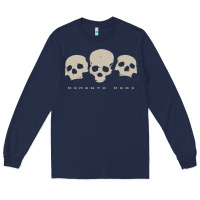 Navy memento mori three skulls Long Sleeve Tee - artisFamous