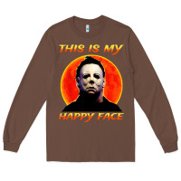 Chestnut this is my happy face Long Sleeve Tee - artisFamous