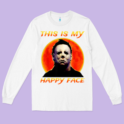 This Is My Happy Face Long Sleeve Tee Designed By Artisfamous