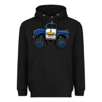 Black police car monster truck Heavyweight Hoodie - Jasminsmagicworld