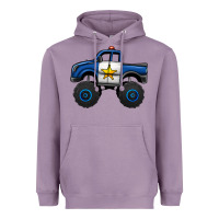 Lavender police car monster truck Heavyweight Hoodie - Jasminsmagicworld