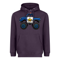 Plum police car monster truck Heavyweight Hoodie - Jasminsmagicworld