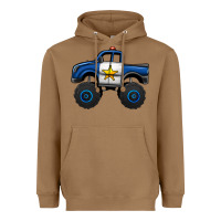 Toasted Coconut police car monster truck Heavyweight Hoodie - Jasminsmagicworld
