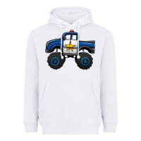 White police car monster truck Heavyweight Hoodie - Jasminsmagicworld