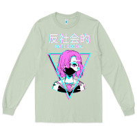 Matcha antisocial wave anime Long Sleeve Tee - artisFamous