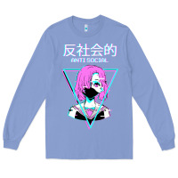 Colony Blue antisocial wave anime Long Sleeve Tee - artisFamous