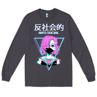 Smoke antisocial wave anime Long Sleeve Tee - artisFamous
