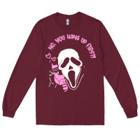 Burgundy scream ghost Long Sleeve Tee - artisFamous