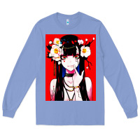 Colony Blue anime girl japanese Long Sleeve Tee - artisFamous
