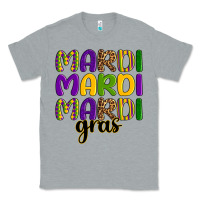 Heather Grey mardi mardi mardi gras Classic Tee - OliviaCreatesArt