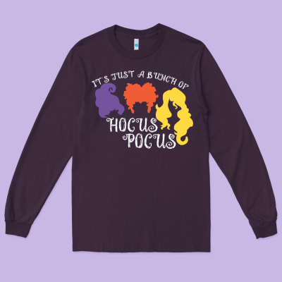 Hocus Pocus Shirt Long Sleeve Tee Designed By Artisfamous