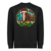 Black Brown Horse Christmas Heavyweight Sweatshirt - RanaPortraitStore