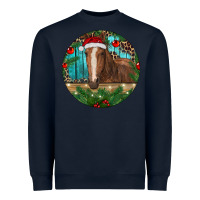 Brown Horse Christmas Heavyweight Sweatshirt | Teevron
