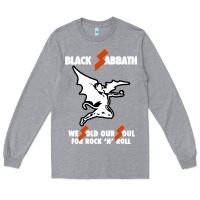Heather Grey black rock and roll Long Sleeve Tee - artisFamous