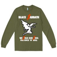 Army Green black rock and roll Long Sleeve Tee - artisFamous