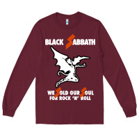 Burgundy black rock and roll Long Sleeve Tee - artisFamous