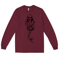 Burgundy dark mark Long Sleeve Tee - artisFamous