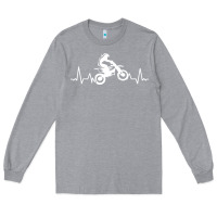 Heather Grey dirt bike Long Sleeve Tee - artisFamous
