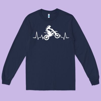 Dirt Bike Long Sleeve Tee Designed By Artisfamous