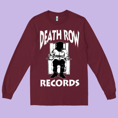 Death Row Records Black Long Sleeve Tee Designed By Artisfamous