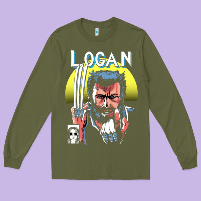Old Man Logan Cover Long Sleeve Tee Designed By Artisfamous