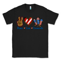 Black Peace Love Fireworks Classic Tee - Jasminsmagicworld