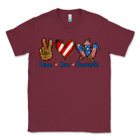 Burgundy Peace Love Fireworks Classic Tee - Jasminsmagicworld