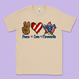 Peace Love Fireworks Classic Tee Designed By Jasminsmagicworld