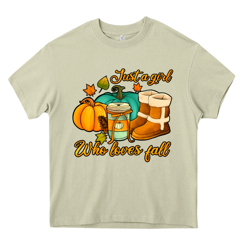 Just A Girl Who Loves Fall Heavy Core Tee by Jasminsmagicworld | Teevron