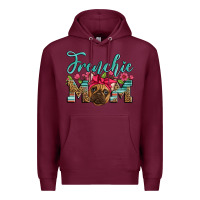 Burgundy french bulldog mom Premium Hoodie - Artiststas