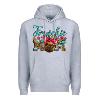 Heather Grey french bulldog mom Premium Hoodie - Artiststas